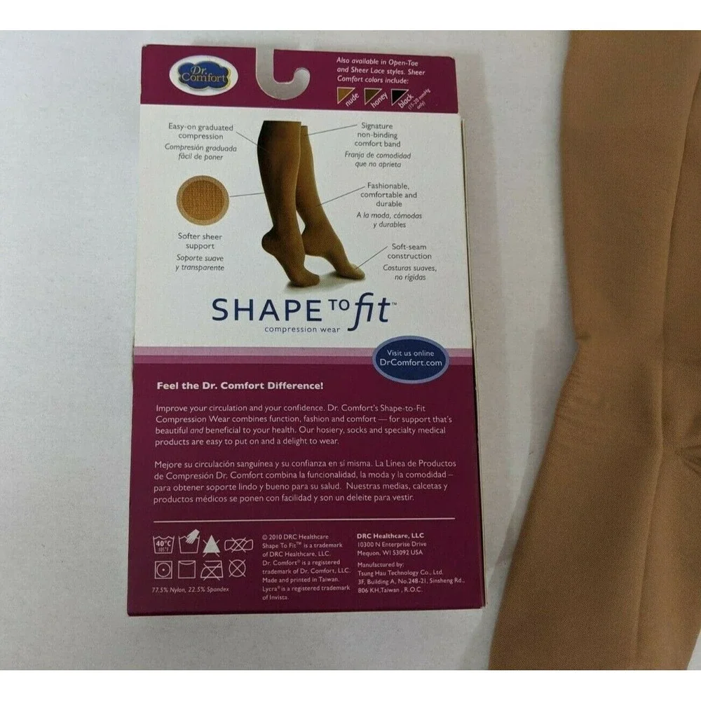 Dr. Comfort Small Nude Shape To Fit Firm Graduated Compression Hosiery Wear